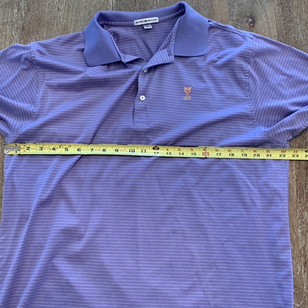 Peter Millar Large Polo in Lavender with Gold Stripes from Rockaway Hunting Club - Picture 8 of 8
